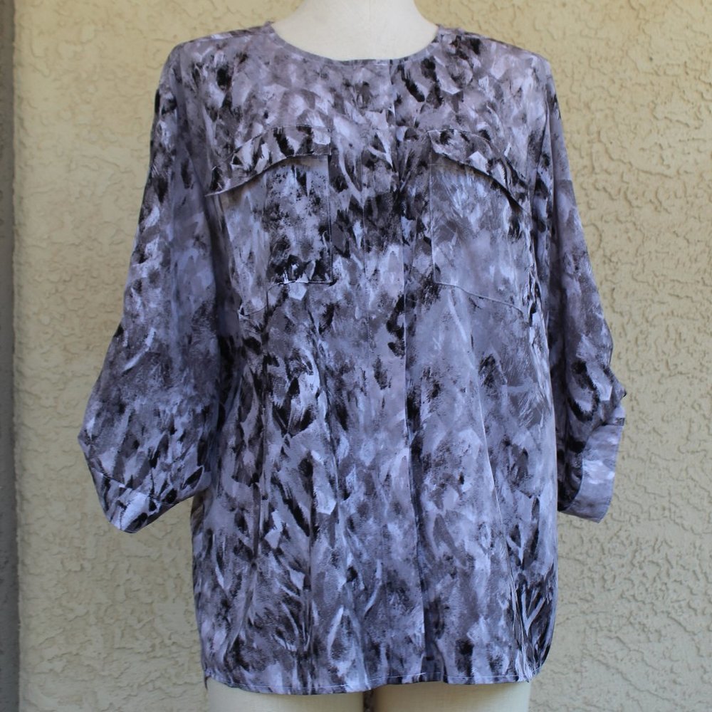 Beverly Drive Abstract Print Blouse